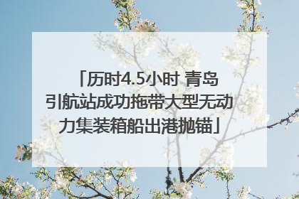 历时4.5小时 青岛引航站成功拖带大型无动力集装箱船出港抛锚