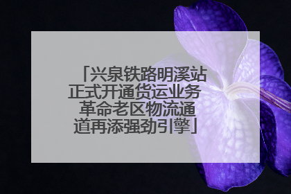 兴泉铁路明溪站正式开通货运业务 革命老区物流通道再添强劲引擎