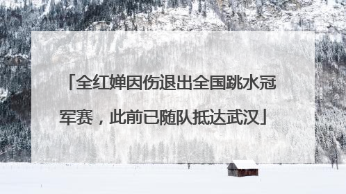 全红婵因伤退出全国跳水冠军赛，此前已随队抵达武汉