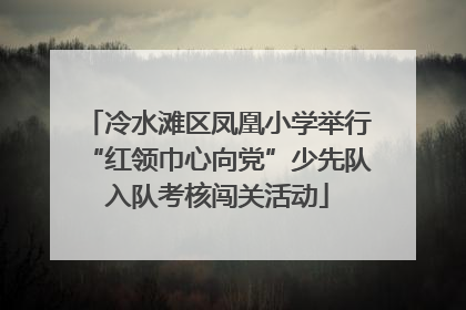 冷水滩区凤凰小学举行“红领巾心向党”少先队入队考核闯关活动
