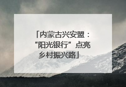 内蒙古兴安盟：“阳光银行”点亮乡村振兴路