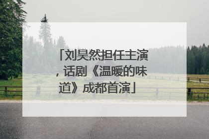 刘昊然担任主演，话剧《温暖的味道》成都首演
