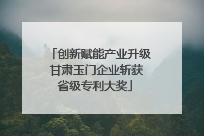 创新赋能产业升级 甘肃玉门企业斩获省级专利大奖