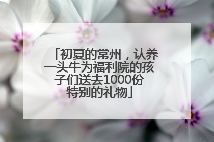 初夏的常州，认养一头牛为福利院的孩子们送去1000份特别的礼物