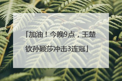 加油！今晚9点，王楚钦孙颖莎冲击3连冠