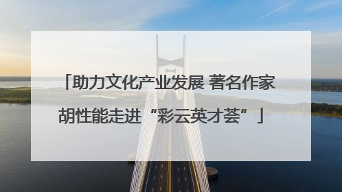 助力文化产业发展 著名作家胡性能走进“彩云英才荟”