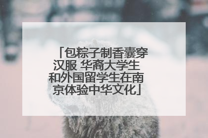 包粽子制香囊穿汉服 华裔大学生和外国留学生在南京体验中华文化
