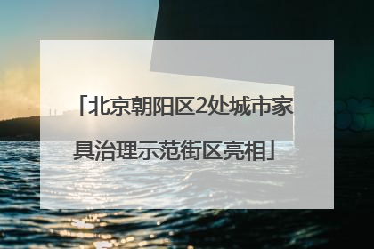 北京朝阳区2处城市家具治理示范街区亮相