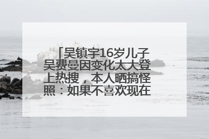 吴镇宇16岁儿子吴费曼因变化太大登上热搜，本人晒搞怪照：如果不喜欢现在的我可以离开