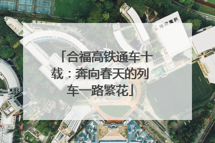 合福高铁通车十载：奔向春天的列车一路繁花
