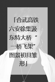 合武高铁六安徐集汲东特大桥“一桥飞架”图景初具雏形