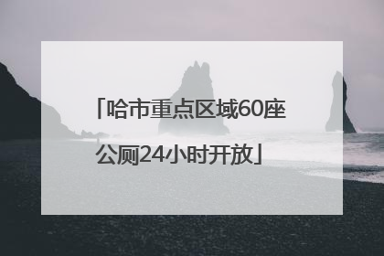 哈市重点区域60座公厕24小时开放