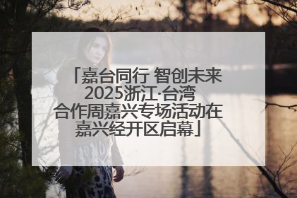 嘉台同行 智创未来 2025浙江·台湾合作周嘉兴专场活动在嘉兴经开区启幕