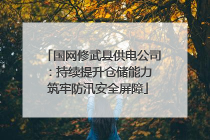 国网修武县供电公司：持续提升仓储能力 筑牢防汛安全屏障