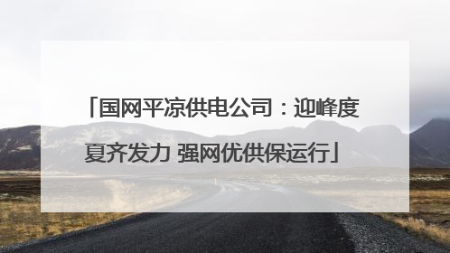 国网平凉供电公司：迎峰度夏齐发力 强网优供保运行