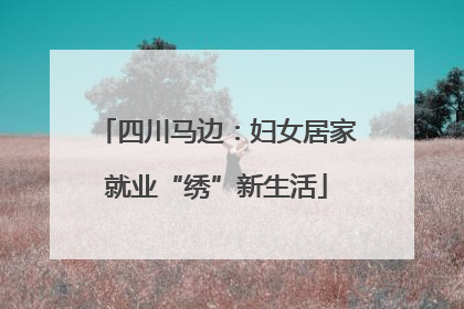 四川马边：妇女居家就业“绣”新生活