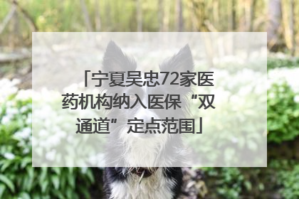 宁夏吴忠72家医药机构纳入医保“双通道”定点范围