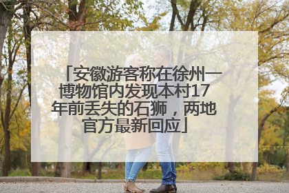 安徽游客称在徐州一博物馆内发现本村17年前丢失的石狮，两地官方最新回应