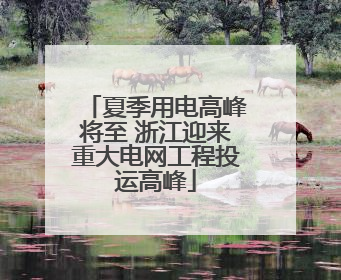 夏季用电高峰将至 浙江迎来重大电网工程投运高峰