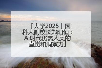 大学2025丨国科大副校长郑阳恒：AI时代仍需人类的直觉和洞察力