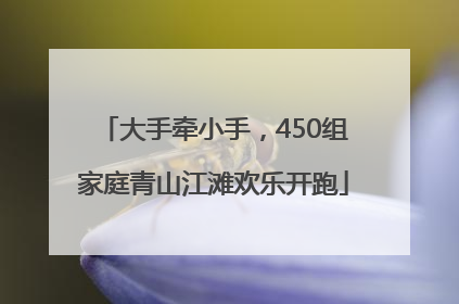 大手牵小手，450组家庭青山江滩欢乐开跑