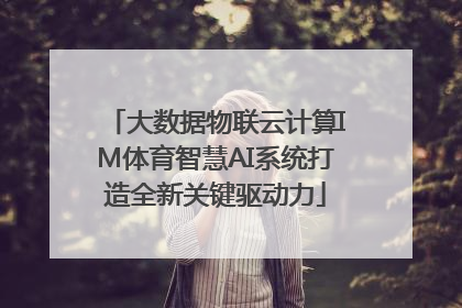 大数据物联云计算IM体育智慧AI系统打造全新关键驱动力
