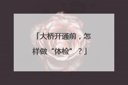 大桥开通前，怎样做“体检”？