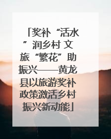奖补“活水”润乡村 文旅“繁花”助振兴——黄龙县以旅游奖补政策激活乡村振兴新动能