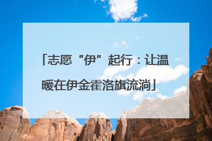 志愿“伊”起行：让温暖在伊金霍洛旗流淌