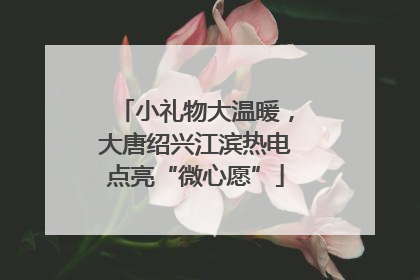 小礼物大温暖，大唐绍兴江滨热电点亮“微心愿”