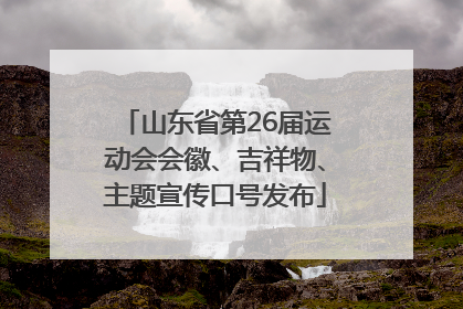 山东省第26届运动会会徽、吉祥物、主题宣传口号发布