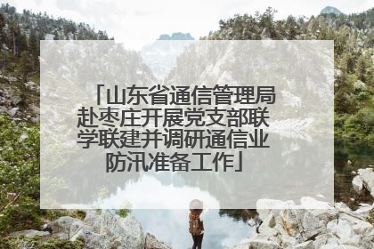 山东省通信管理局赴枣庄开展党支部联学联建并调研通信业防汛准备工作