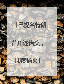 巴提名特朗普角逐诺奖，印度恼火
