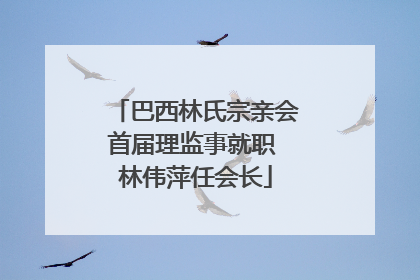 巴西林氏宗亲会首届理监事就职 林伟萍任会长