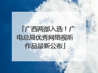 广西两部入选！广电总局优秀网络视听作品最新公布