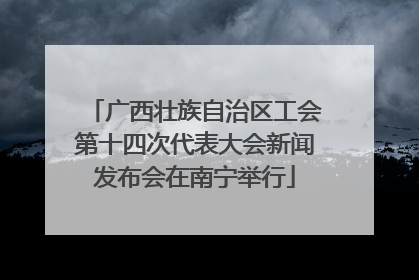 广西壮族自治区工会第十四次代表大会新闻发布会在南宁举行