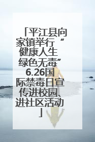 平江县向家镇举行“健康人生 绿色无毒”6.26国际禁毒日宣传进校园、进社区活动