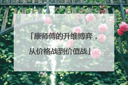 康师傅的升维博弈，从价格战到价值战
