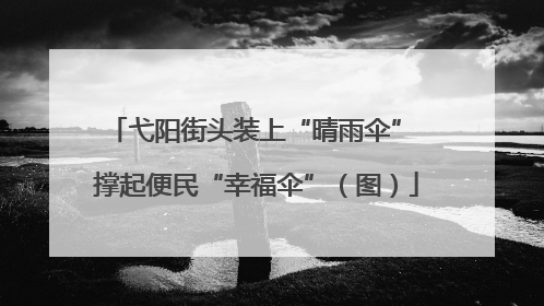 弋阳街头装上“晴雨伞” 撑起便民“幸福伞”（图）