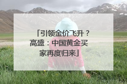 引领金价飞升？高盛：中国黄金买家再度归来