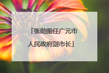 张勋图任广元市人民政府副市长
