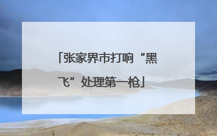 张家界市打响“黑飞”处理第一枪