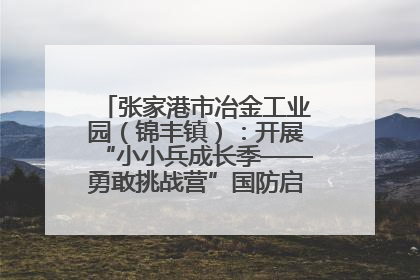 张家港市冶金工业园（锦丰镇）：开展“小小兵成长季——勇敢挑战营”国防启蒙教育活动