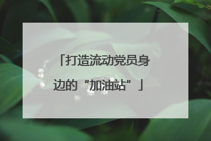 打造流动党员身边的“加油站”