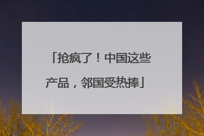 抢疯了！中国这些产品，邻国受热捧
