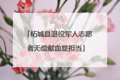 柘城县退役军人志愿者无偿献血显担当