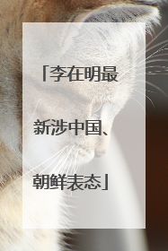李在明最新涉中国、朝鲜表态