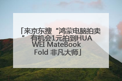来京东搜“鸿蒙电脑拍卖” 有机会1元拍到HUAWEI MateBook Fold 非凡大师
