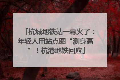 杭城地铁站一幕火了：年轻人用站点图“测身高”！杭港地铁回应