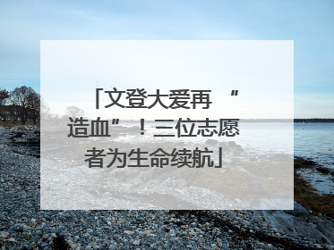 文登大爱再 “造血”！三位志愿者为生命续航